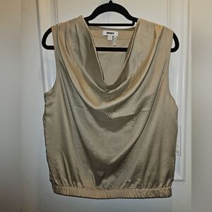 NWT DKNY Tan Sleeveless Blouse‎